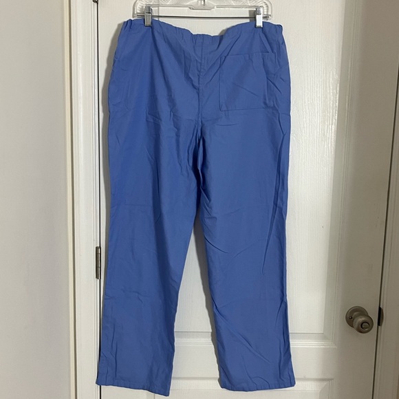 5/$25 Scrub Pants Blue Medical Drawstring Waist small s/ch - Picture 4 of 11